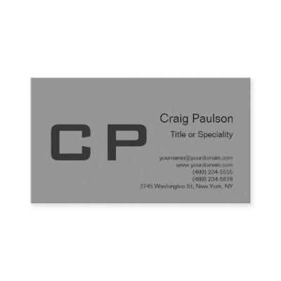 Clean Simple Grey Monogram Modern