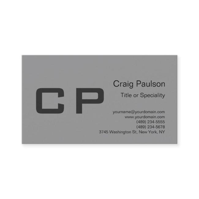Clean Simple Grey Monogram Modern