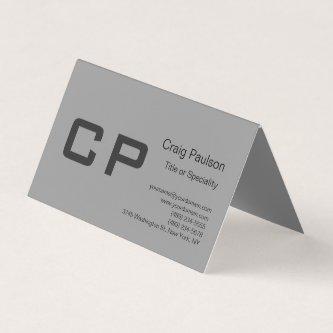 Clean Simple Grey Monogram Modern