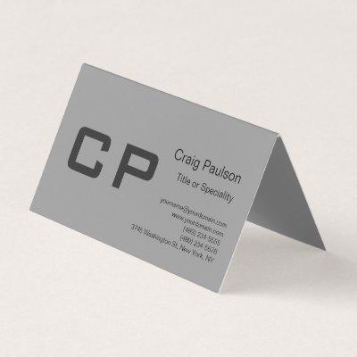 Clean Simple Grey Monogram Modern