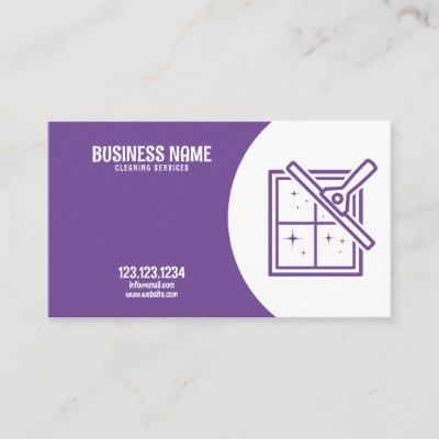 Clean White and Purple Squeegee Window Cleaning