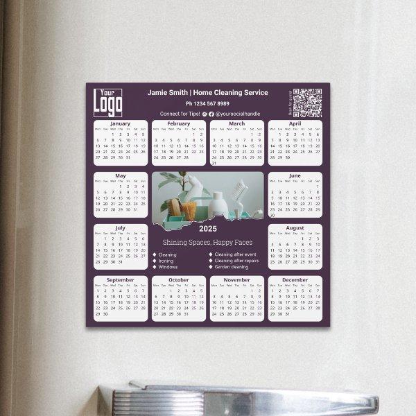 Cleaner Motto Service List 2025 Calendar Magnet