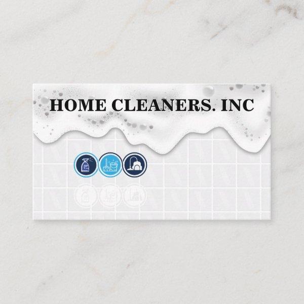 Cleaning Icons | Bathroom Tiles | Soap Foam