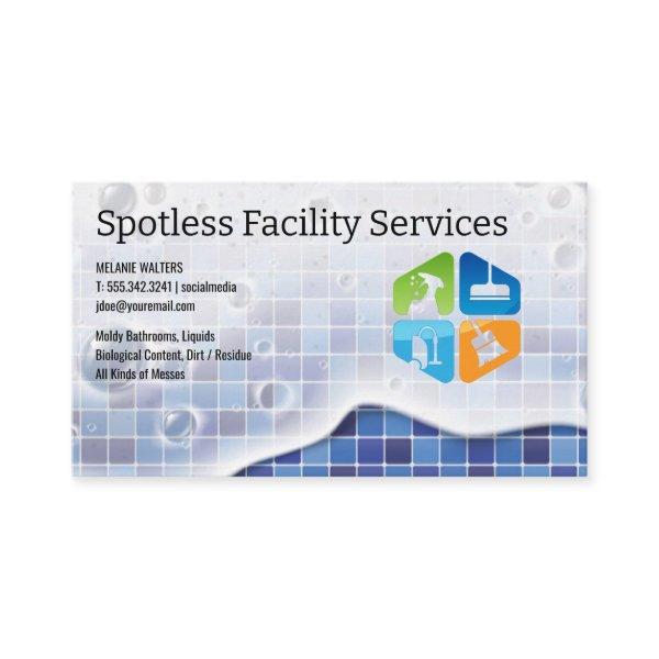 Cleaning Icons | Tiles and Soap Suds
