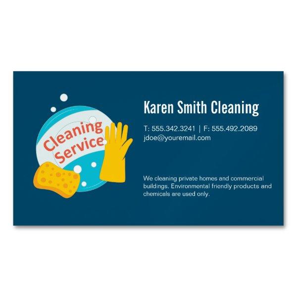 Cleaning Service | Gloves and Sponge  Magnet