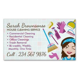 Cleaning Service Janitorial Lady Tile Washing  Magnet