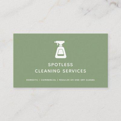 Cleaning Service Maid Sage Green Spray Bottle