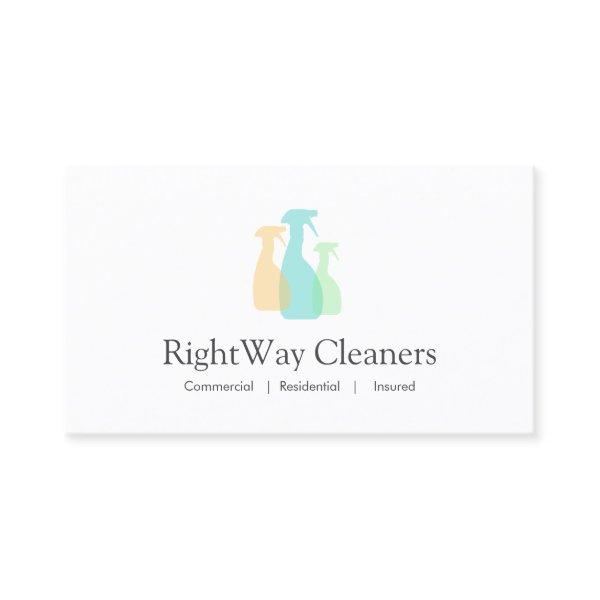 Cleaning Service Spray Bottle Logo