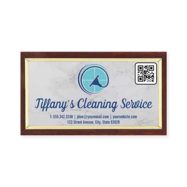 Cleaning Service | Squeegee Logo | QR Code