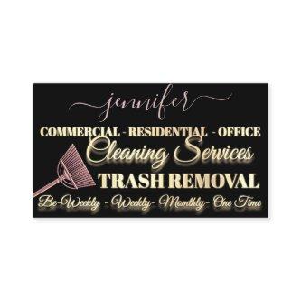 Cleaning Service Trash Removal Maid Rose Logo