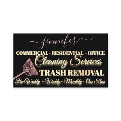Cleaning Service Trash Removal Maid Rose Logo