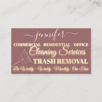 Cleaning Service Trash Removal Maid Rose QR Logo
