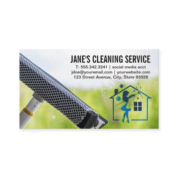 Cleaning Service | Window Cleaning Squeegee Logo