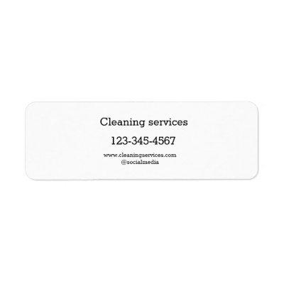 Cleaning services add number website email address label
