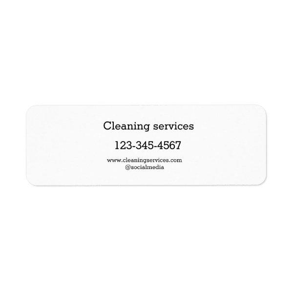 Cleaning services add number website email address label