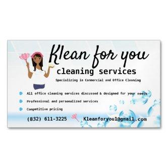 Cleaning Services Bubbles White  Magnet