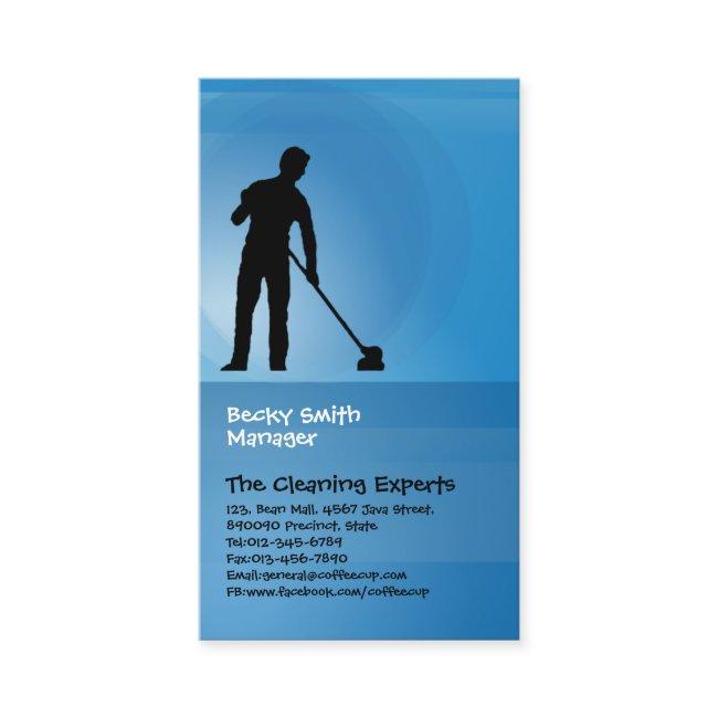 Cleaning Services Man With Mop