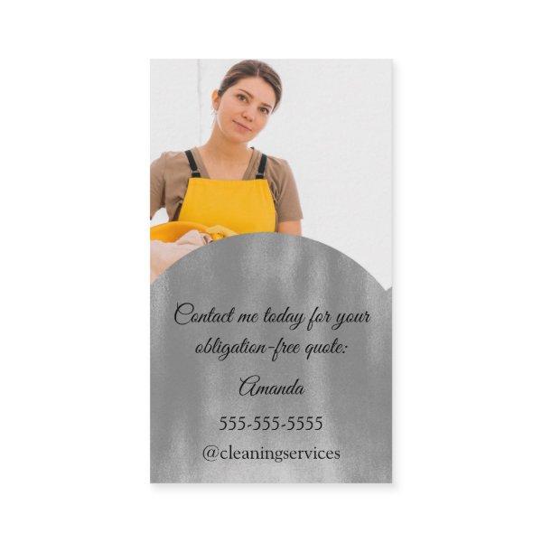 Cleaning Services House Keeping QRCode Photo Gray