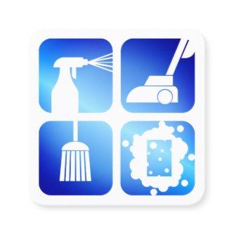 Cleaning services icons  square