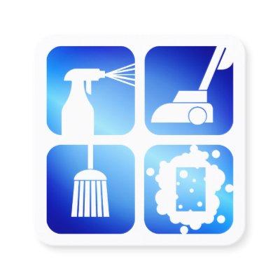 Cleaning services icons  square
