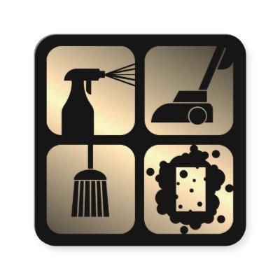 Cleaning services icons  square
