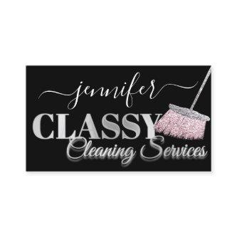 Cleaning Services Maid Black Silver Rose Washing