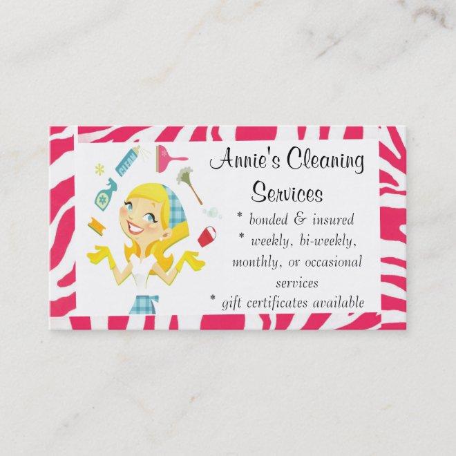 Cleaning services maid  pink