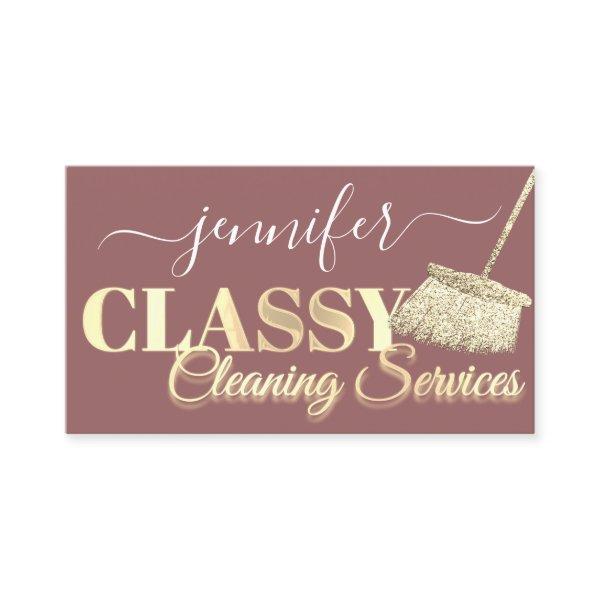 Cleaning Services Washing Maid Rose Gold  QR Logo