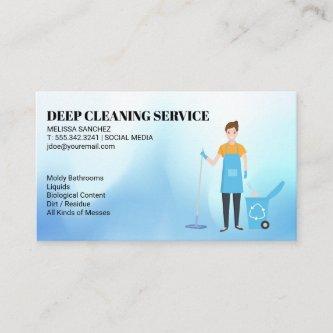 Cleaning Services | Woman Mopping Taking Trash