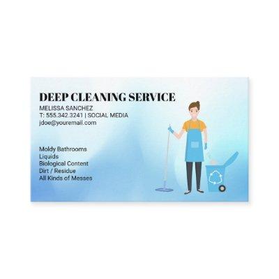 Cleaning Services | Woman Mopping Taking Trash