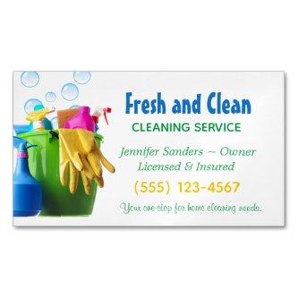 Cleaning Supplies Bucket Housekeeping Service  Magnet