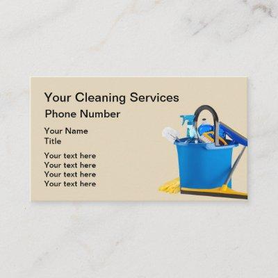 Cleaning Supplies Design With Mop Bucket