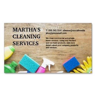 Cleaning Supplies on Table  Magnet