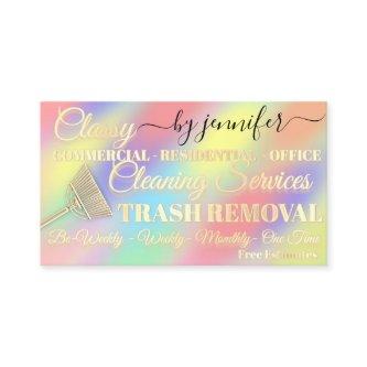 Cleaning Trash Removal Holograph Maid QR Code   Bu