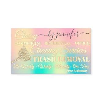 Cleaning Trash Removal Holographic Maid QR Code