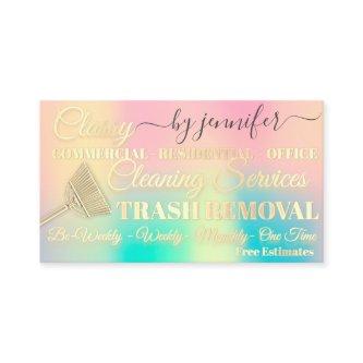 Cleaning Trash Removal Holographic Maid QR Code