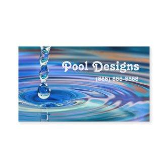 Clear Blue Water Drops Flowing Pool Design
