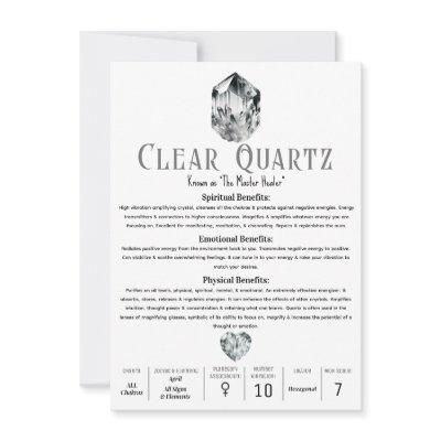 Clear Quartz Crystal Metaphysical Properties  Invitation