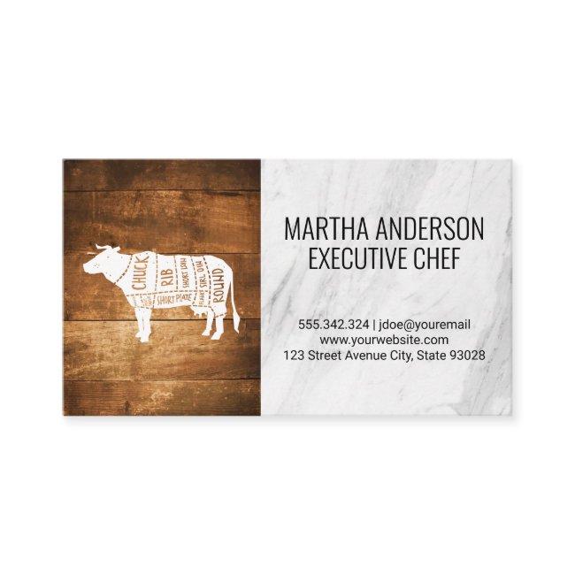 Cleaver | Wood Marble Beef Diagram