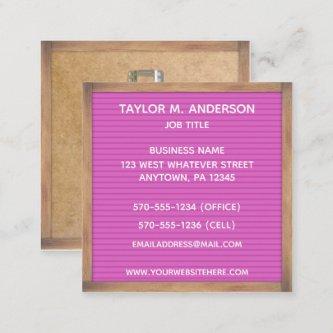 Clever Pink Letterboard General Purpose Square