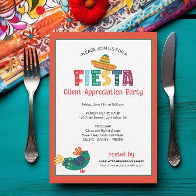 Client Appreciation Fiesta Party  Invitation