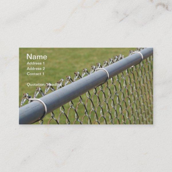 closeup detail of a metal chain link fence