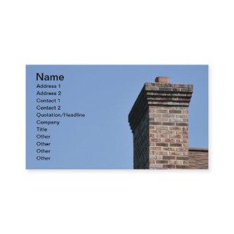 closeup of a modern brick chimney