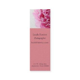 Closeup peony bookmark mini
