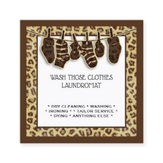 Clothing on line safari print laundry service square