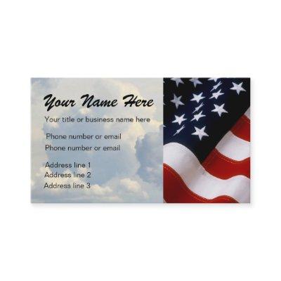 CLOUDS AND FLAG