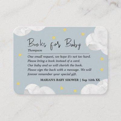 Clouds Blue Gray Boy Books Baby Shower