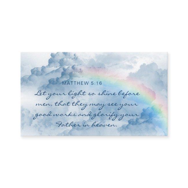 Clouds with Rainbow Scripture