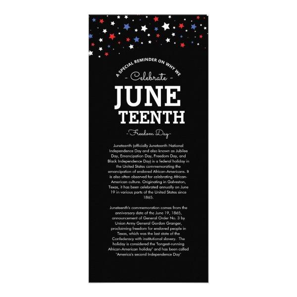 Cluster of Stars | Juneteenth Black Information Rack Card