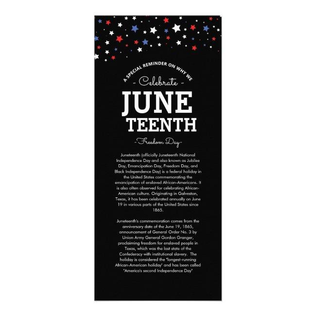 Cluster of Stars | Juneteenth Black Information Rack Card